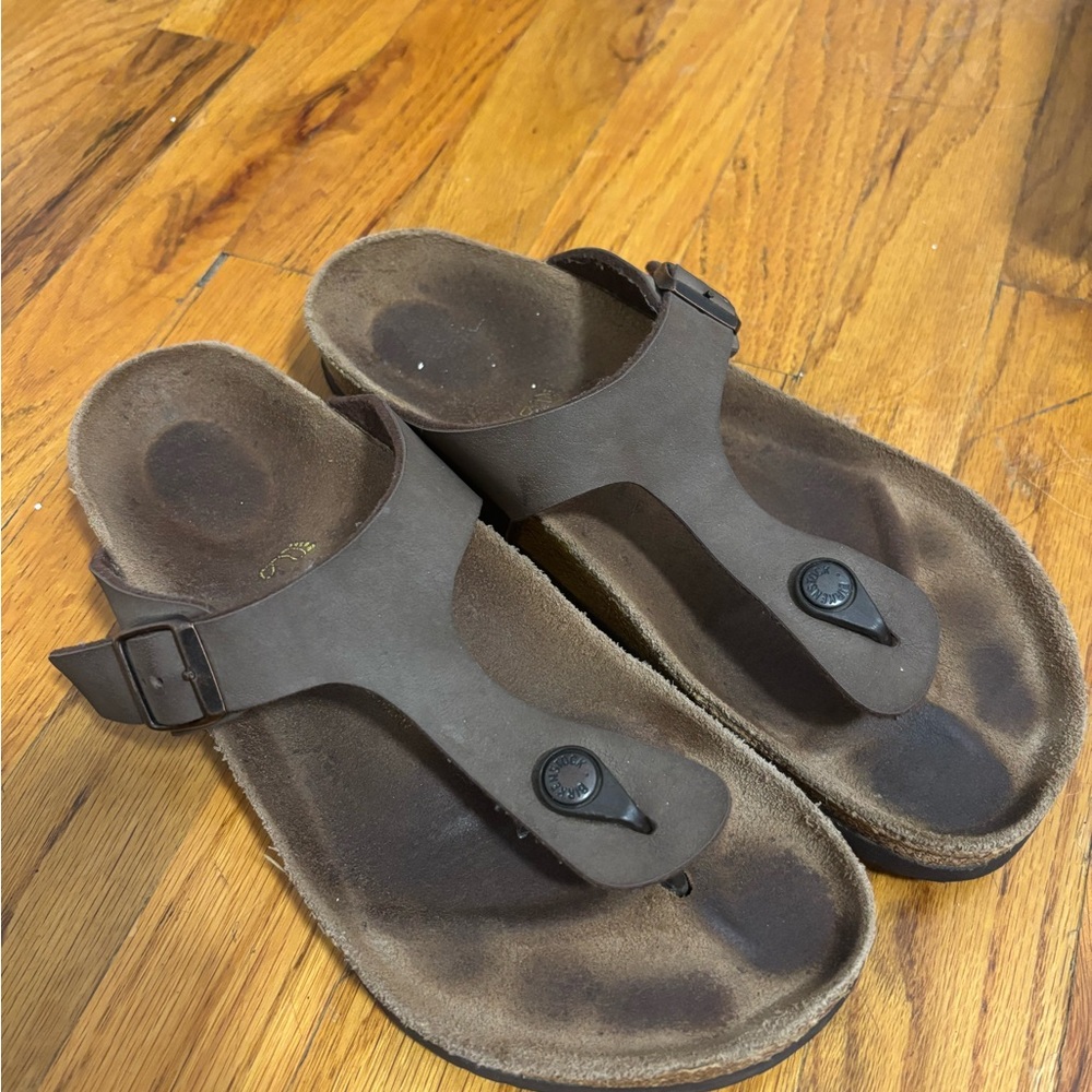 Brown Leather Birkenstock Sandals